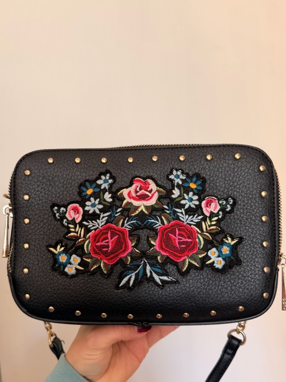 Aldo Floral Embroidered Crossbody Bag